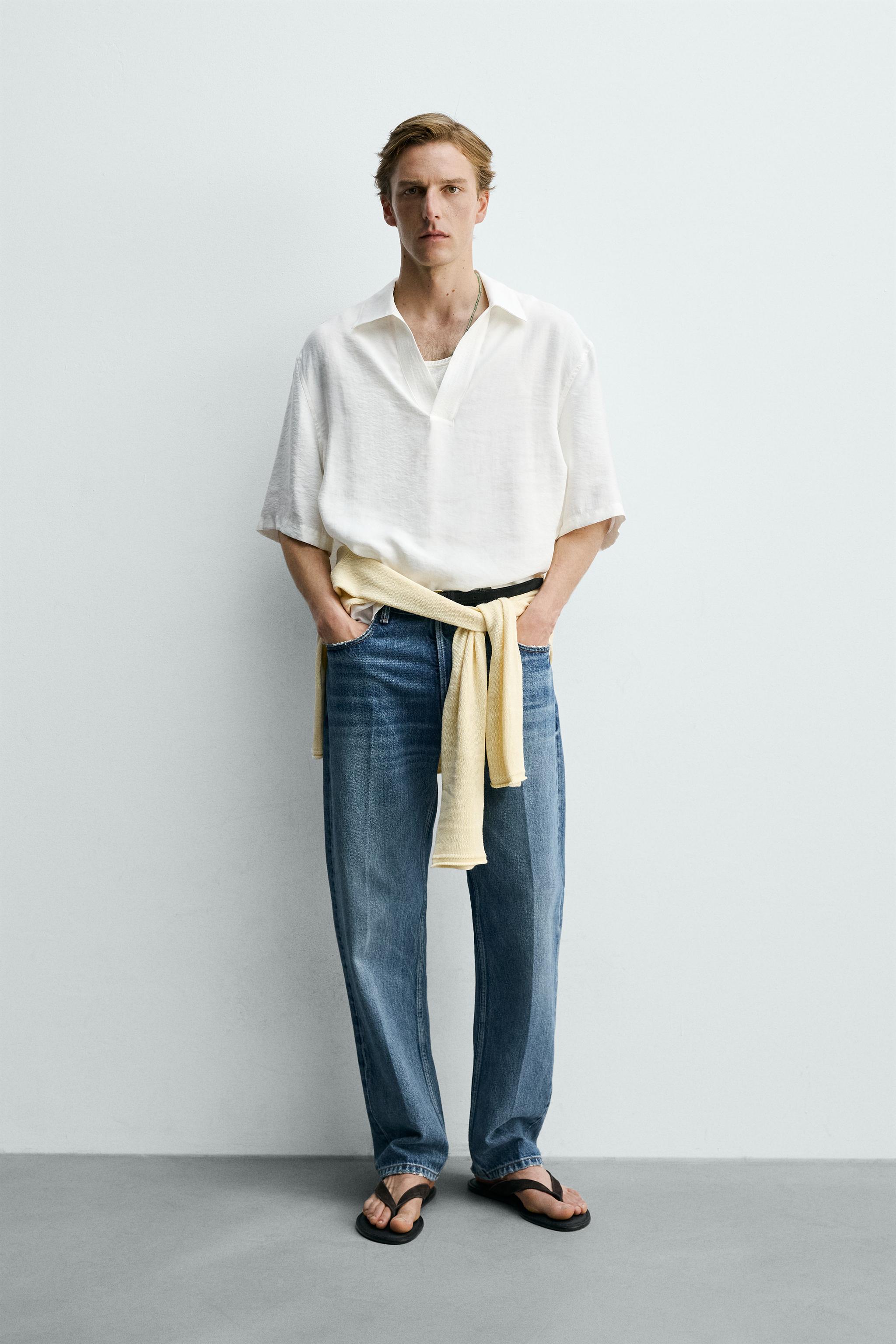 CHEMISE POLO FLUIDE À SURPIQÛRES